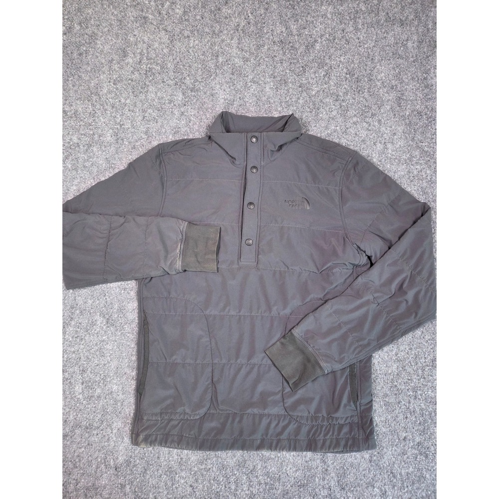 The North Face Mountain Sweatshirt Pullover‎ Mens S Gray Snap Neck NF0A3MFF